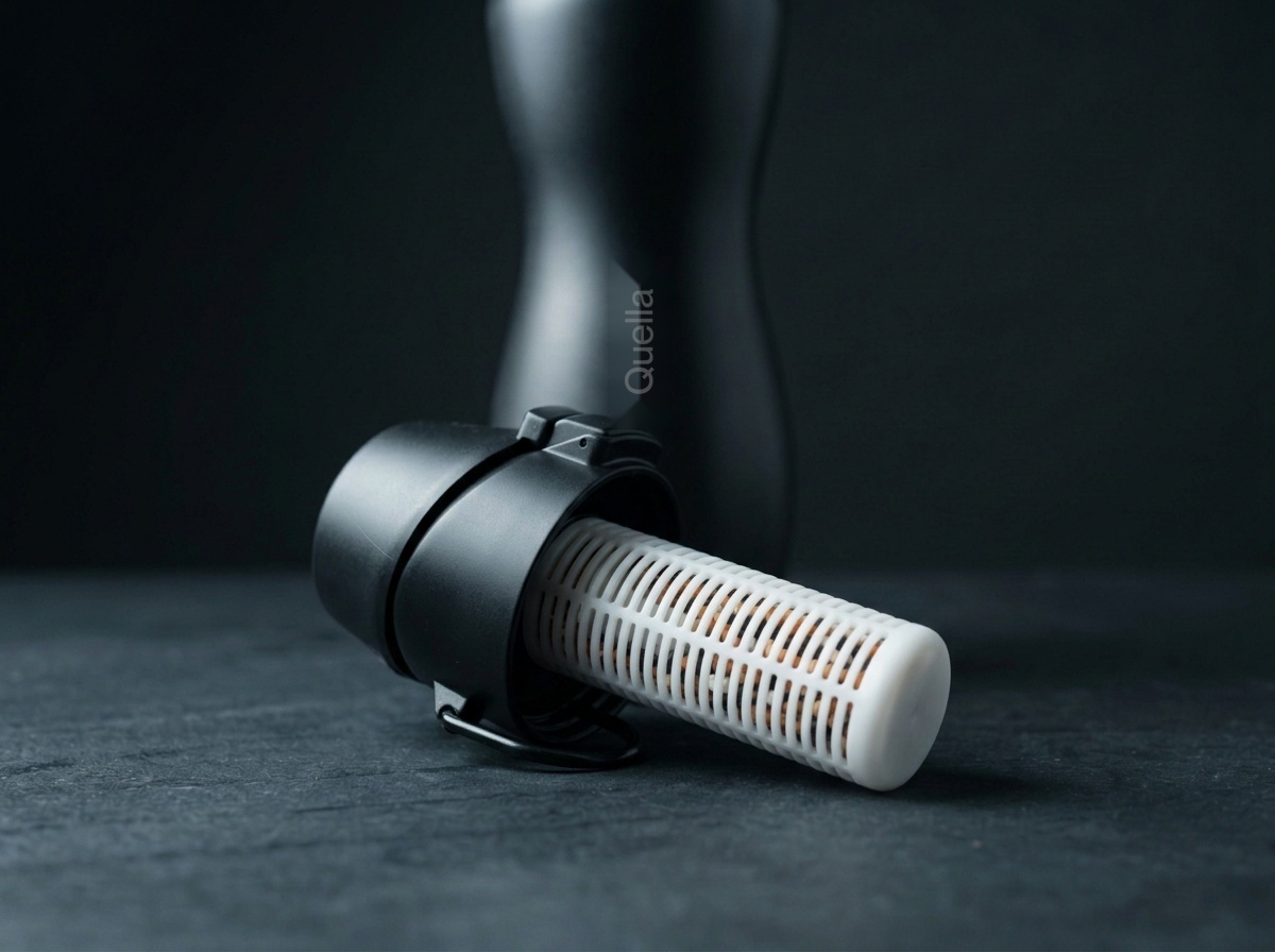 Quella push-button cap with safety lock, shown detached